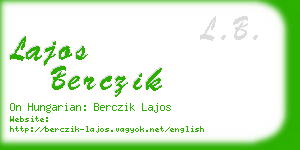 lajos berczik business card